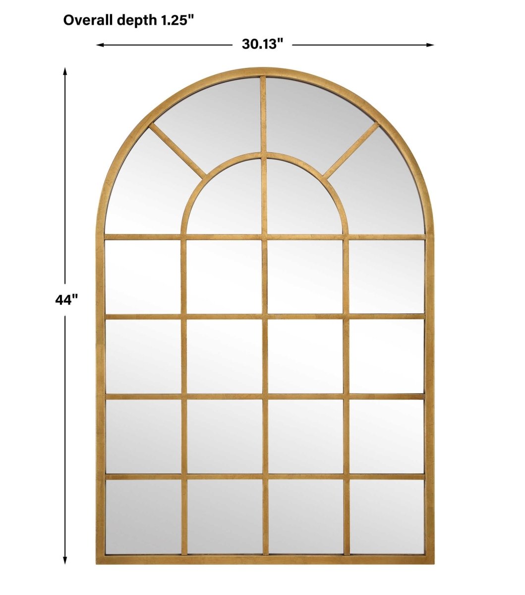 Arched Windowpane Frame Mirror - Uttermost - Arched Mirrors by Modest Hut