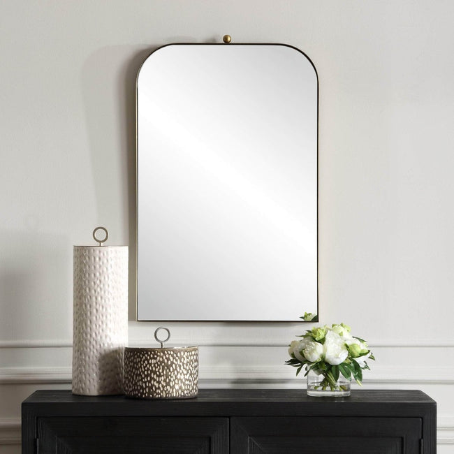 Cassidy Brass Arch Mirror - Uttermost - Arched Mirrors by Modest Hut