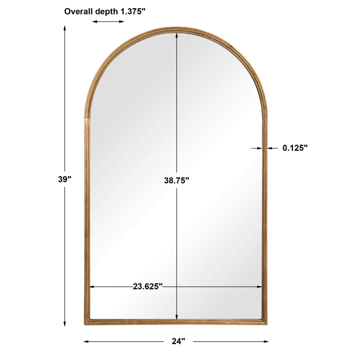 Golden Arched Mirror - Uttermost - Arched Mirrors by Modest Hut