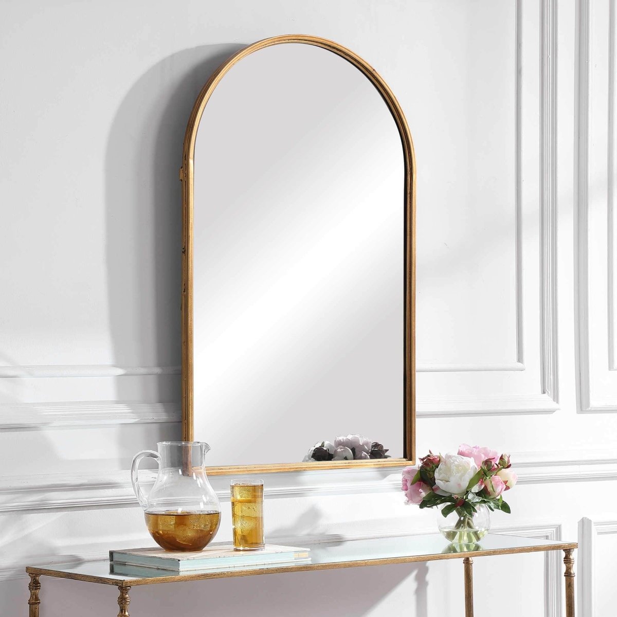 Golden Arched Mirror - Uttermost - Arched Mirrors by Modest Hut