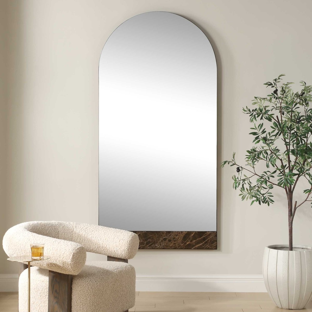 Hanover Marble Arch Mirror - Uttermost - Arched Mirrors by Modest Hut