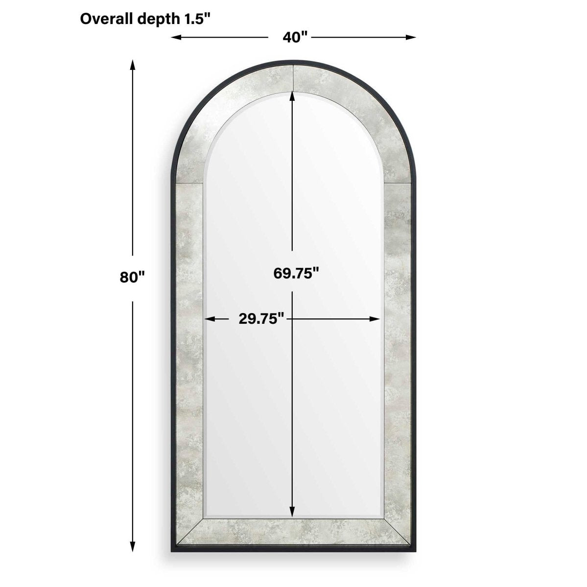 Marlowe Antique Arch Mirror - Uttermost - Arched Mirrors by Modest Hut