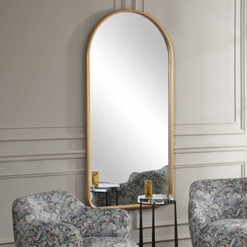 Side view of the Marvell Arch Mirror by Uttermost