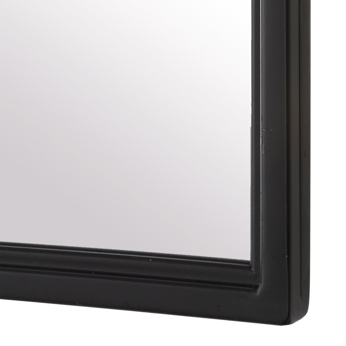 Matte Black Thin Frame Arch Top Mirror - Uttermost - Arched Mirrors by Modest Hut