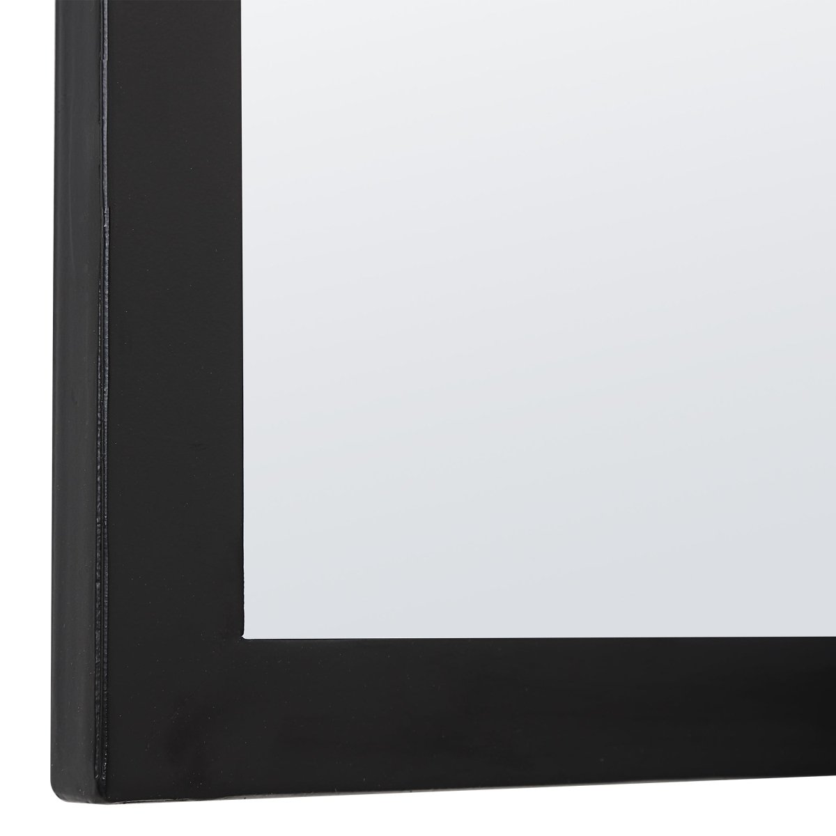 Satin Black Iron Arch Top Frame Mirror - Uttermost - Arched Mirrors by Modest Hut