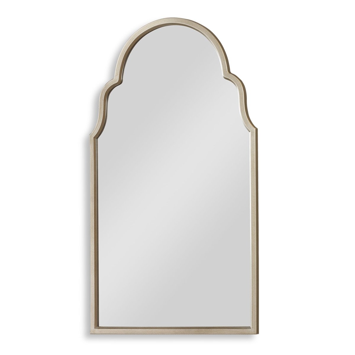 Warm Silver Shaped Arch Top Mirror - Uttermost - Arched Mirrors by Modest Hut
