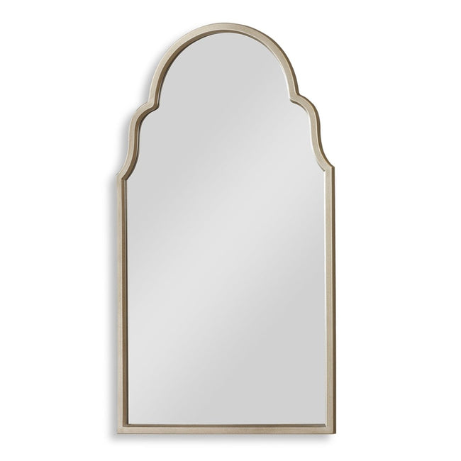 Warm Silver Shaped Arch Top Mirror - Uttermost - Arched Mirrors by Modest Hut