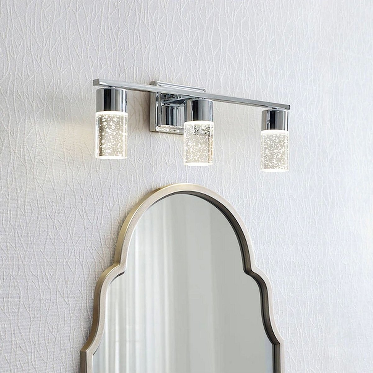 Warm Silver Shaped Arch Top Mirror - Uttermost - Arched Mirrors by Modest Hut