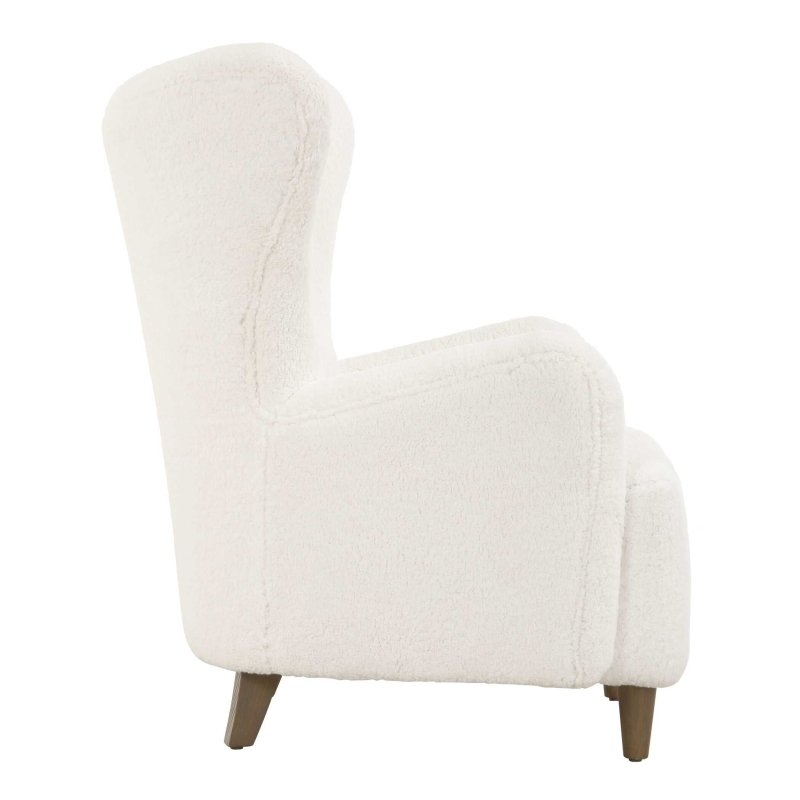 Ingel White Wingback Armchair - Chairs