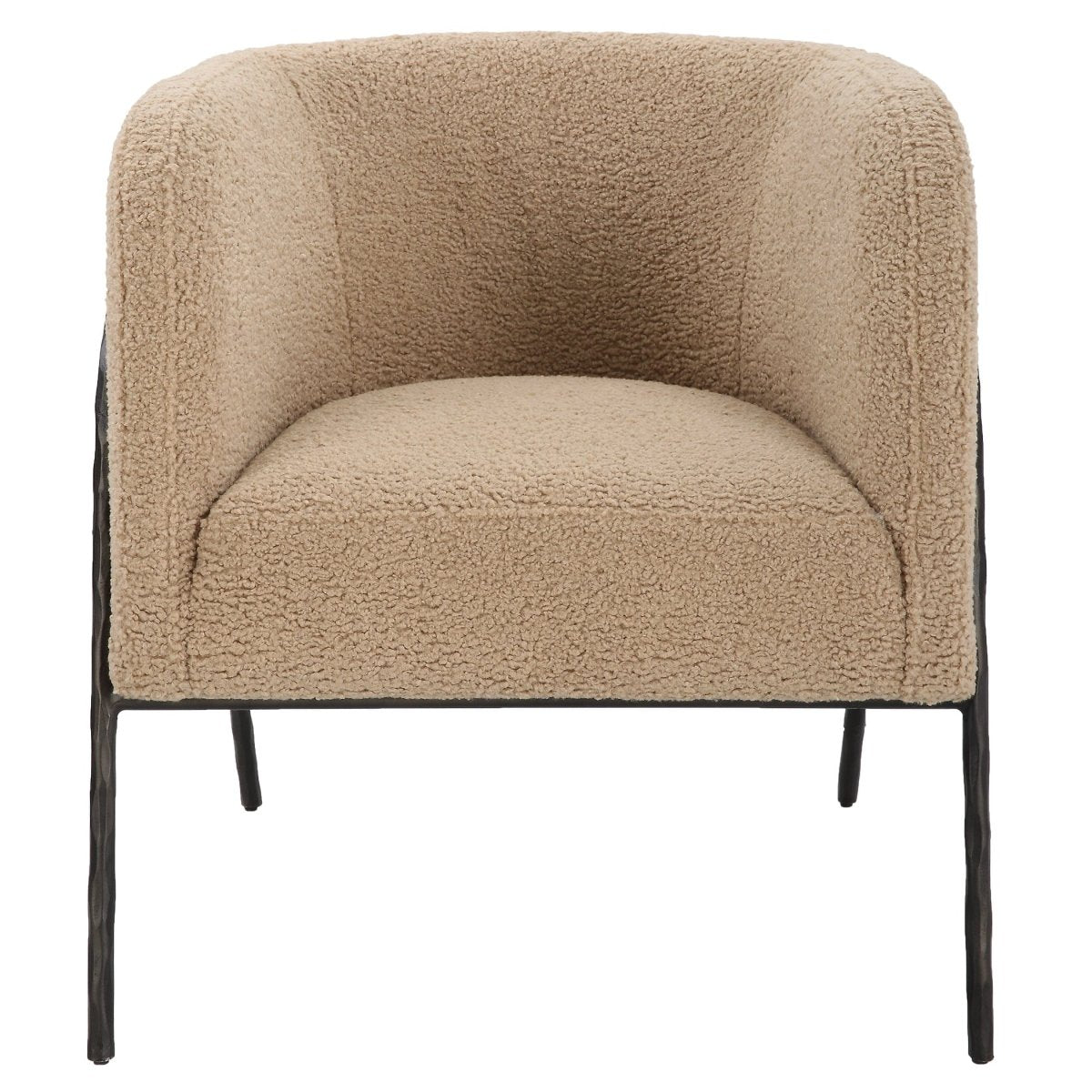 Jacobsen Tan Shearling Barrel Chair - Uttermost - Armchairs by Modest Hut
