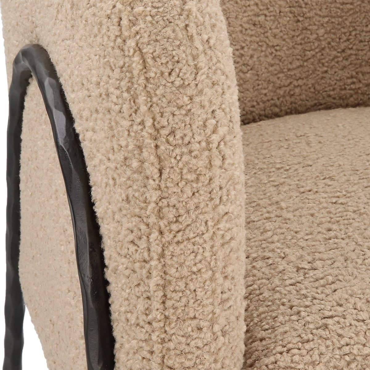 Jacobsen Tan Shearling Barrel Chair - Uttermost - Armchairs by Modest Hut