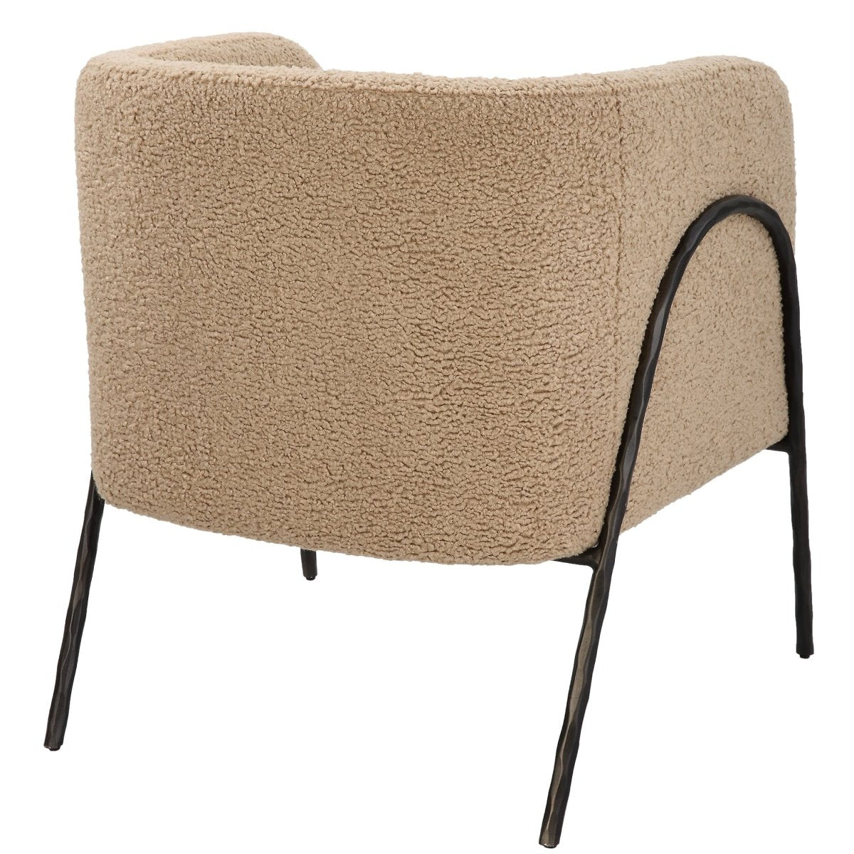 Jacobsen Tan Shearling Barrel Chair - Uttermost - Armchairs by Modest Hut