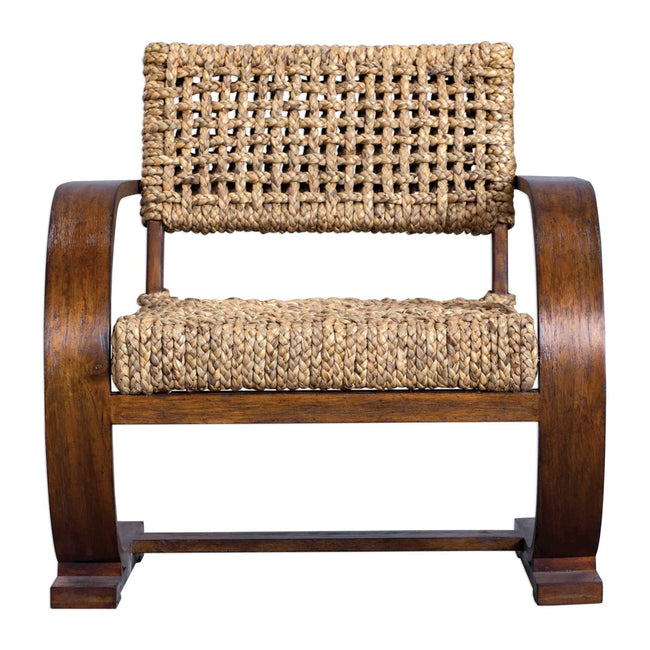 Rehema Natural Woven Bohemian Armchair - Uttermost - Armchairs by Modest Hut