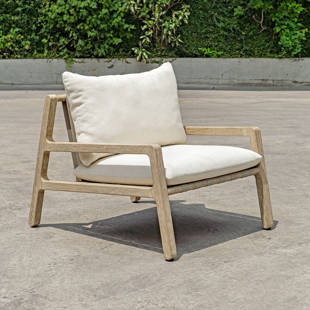 Strapped Outdoor Lounge Chair - 2 Cartons - Uttermost - Armchairs by Modest Hut
