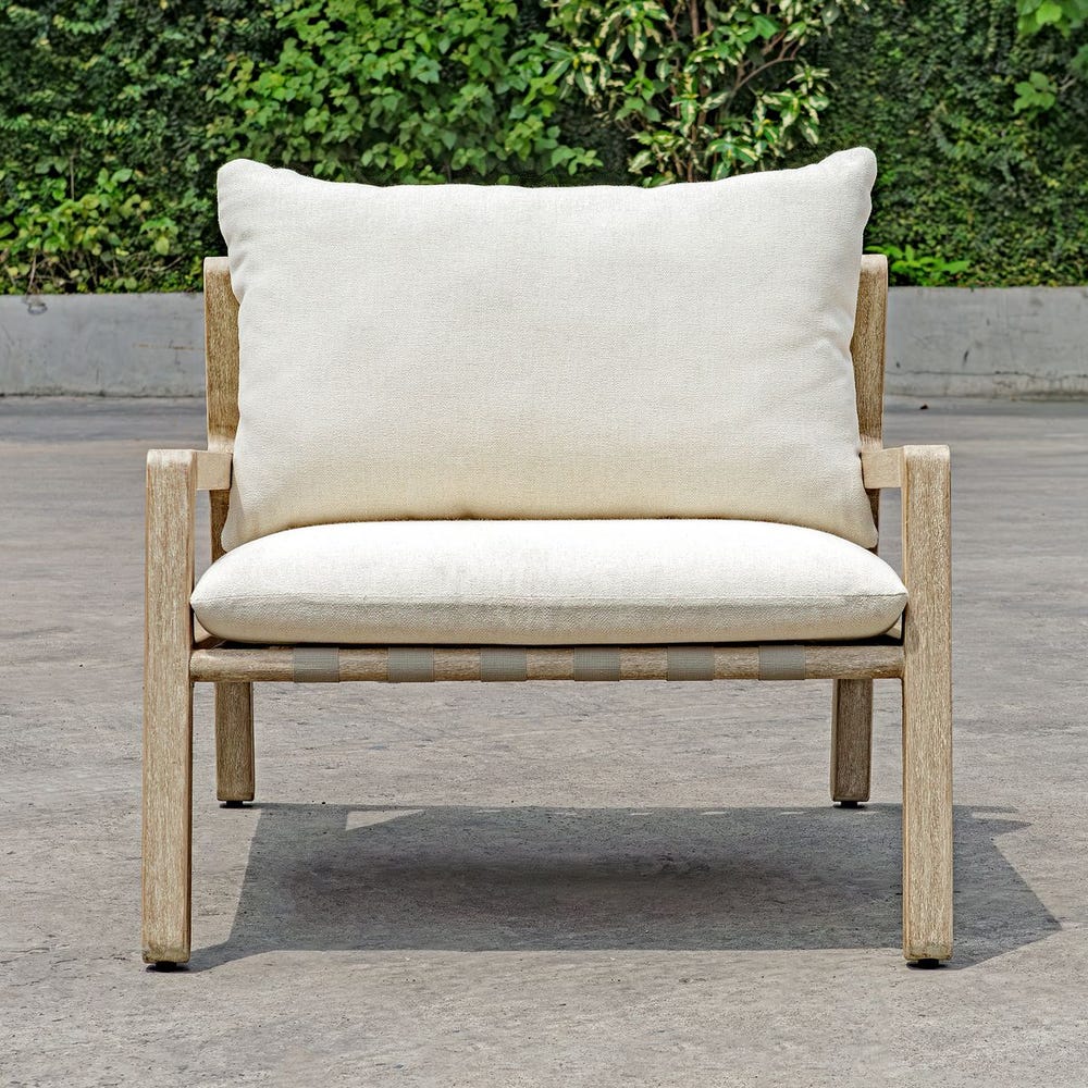 Strapped Outdoor Lounge Chair - 2 Cartons - Uttermost - Armchairs by Modest Hut