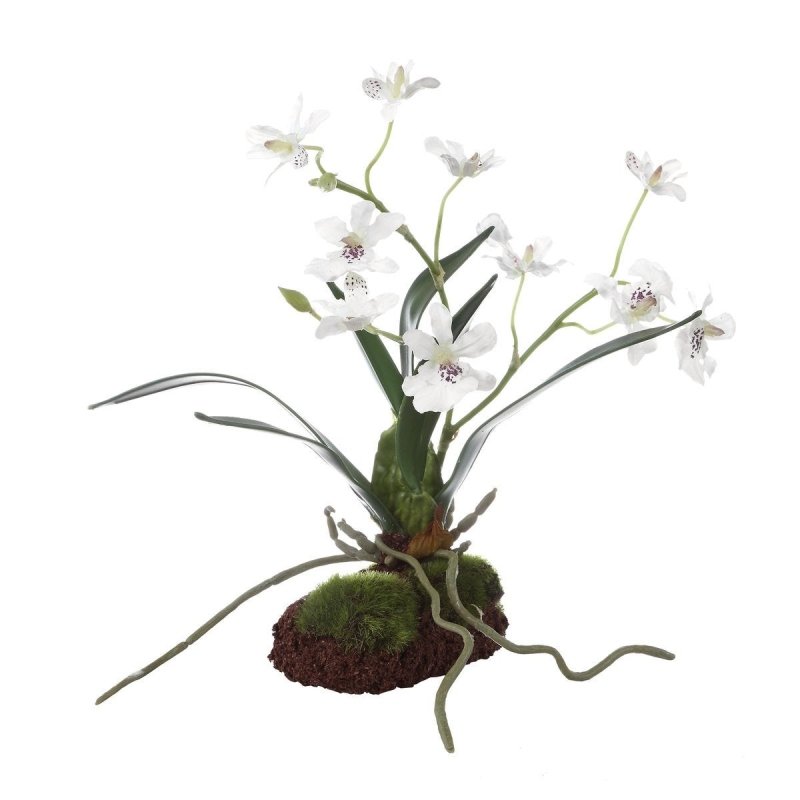 Clovis White Orchid Drop-In by Uttermost