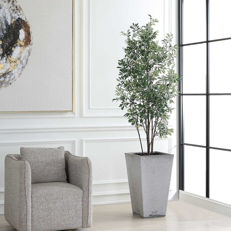 Sonora Olive Tree In Planter - Artificial Flora