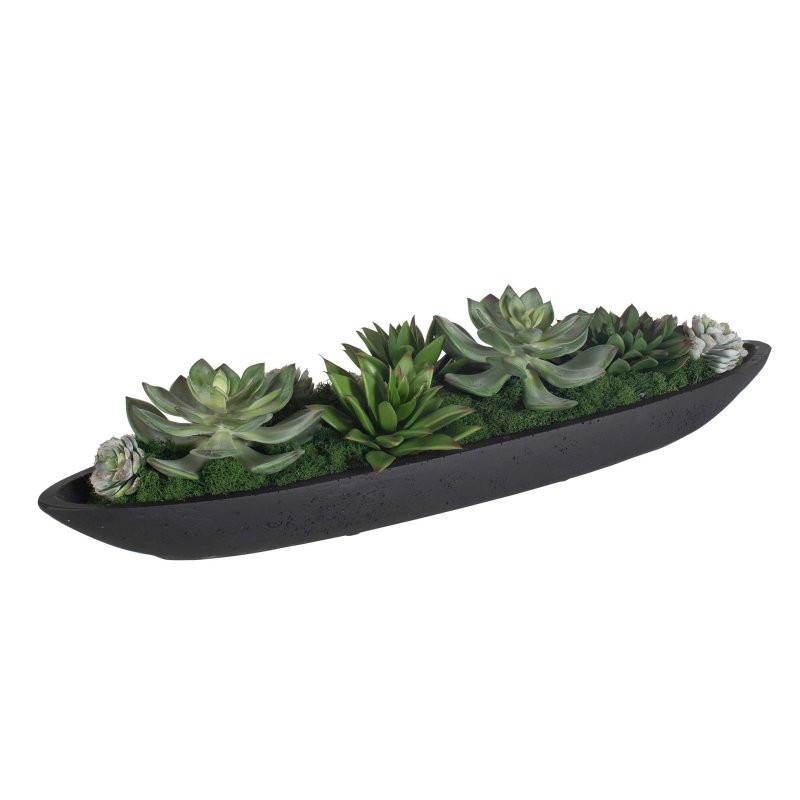 Uttermost Verde succulent centerpiece angled view on white background
