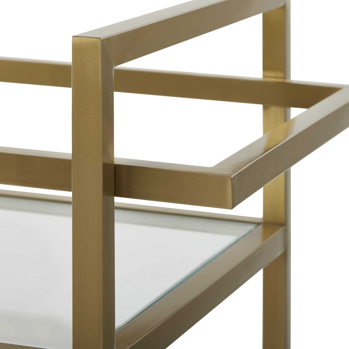 Erena Brass Bar Cart - Uttermost - Bar Carts by Modest Hut