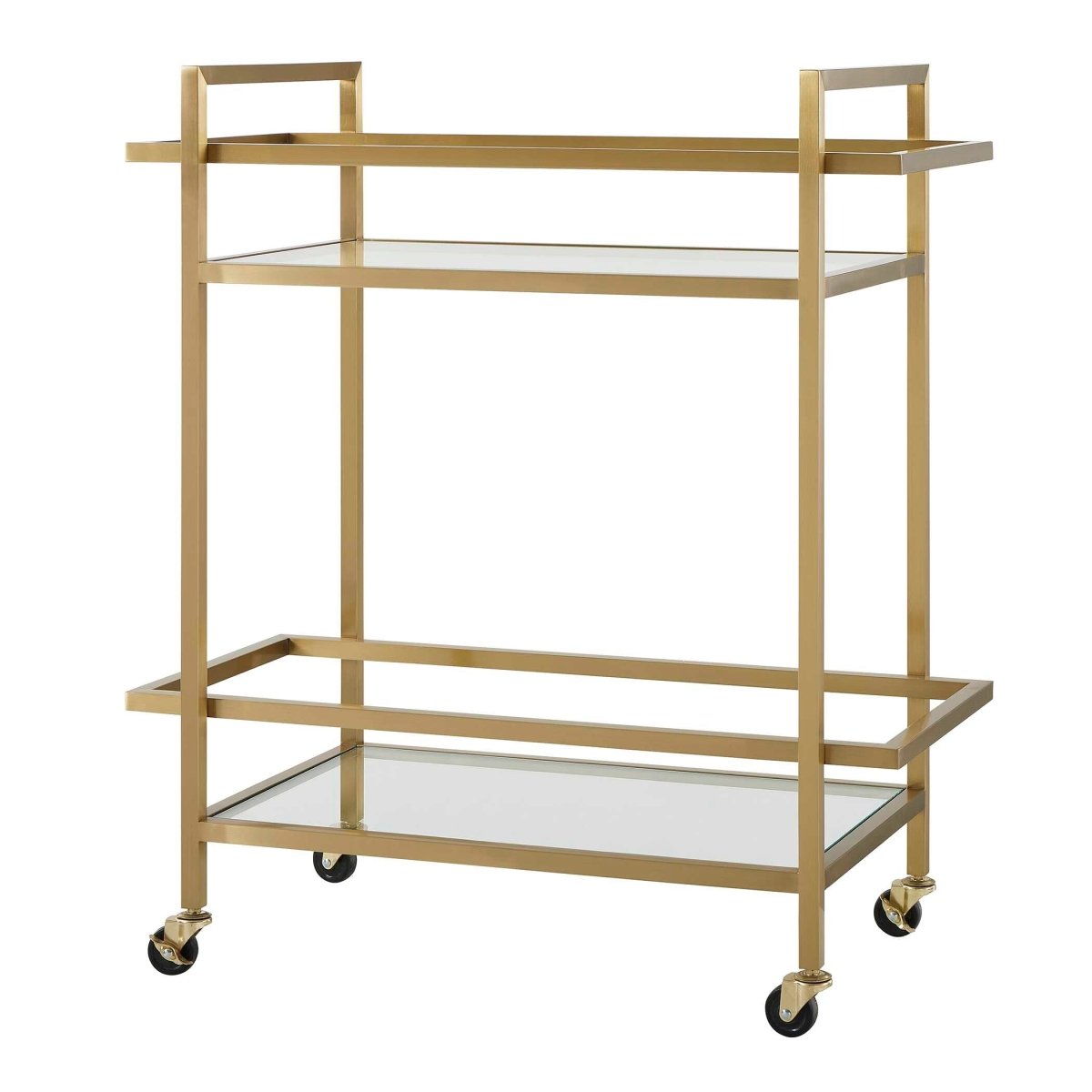 Erena Brass Bar Cart - Uttermost - Bar Carts by Modest Hut