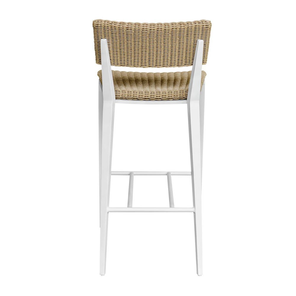 Calbas Outdoor Bar Stool, White - Uttermost - Bar Stools by Modest Hut