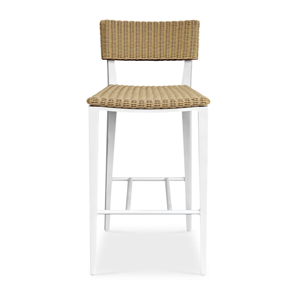 Calbas Outdoor Bar Stool, White - Uttermost - Bar Stools by Modest Hut