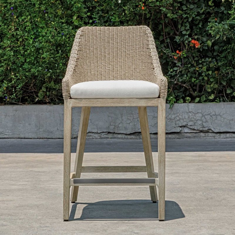 Paloma Outdoor Wicker Counter Stool - Bar Stools