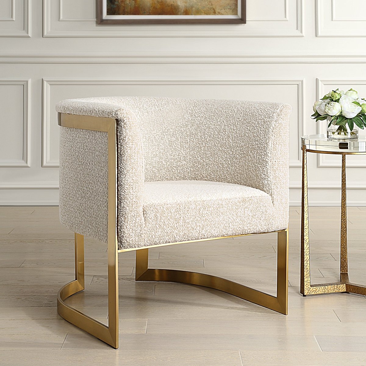 Bellina Plush Barrel Chair - Uttermost - Barrel Chairs by Modest Hut