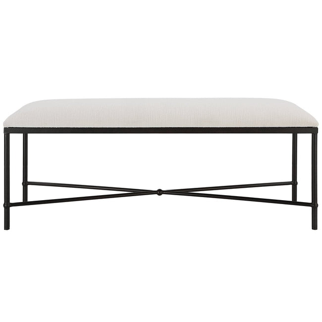 Avenham Black Framed Bench - Uttermost - Benches by Modest Hut
