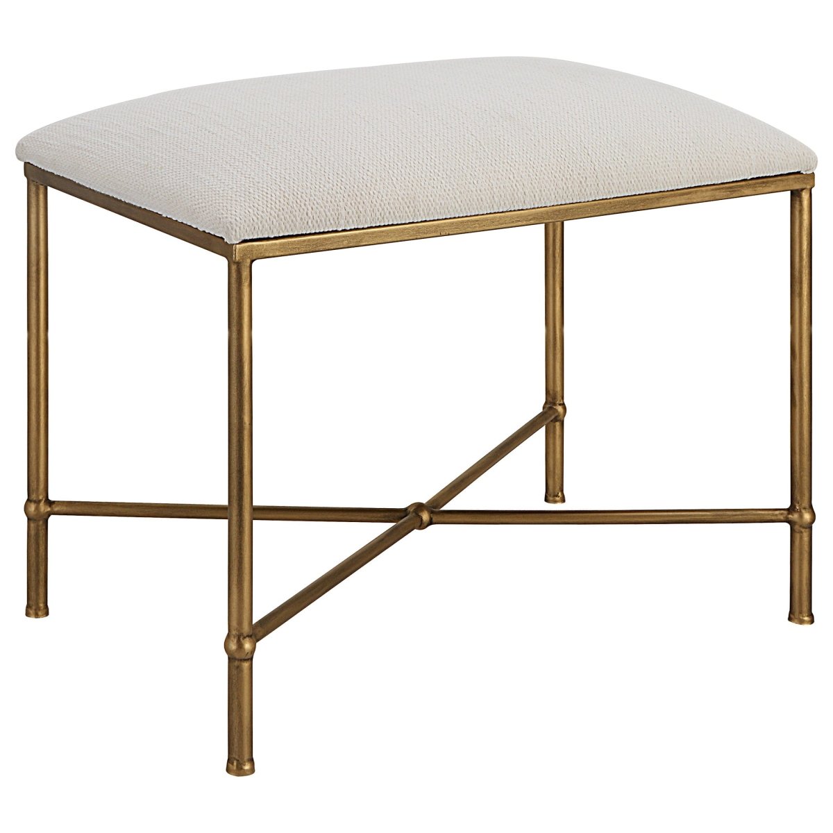 Avenham Small Gold Framed Bench - Uttermost - Benches by Modest Hut