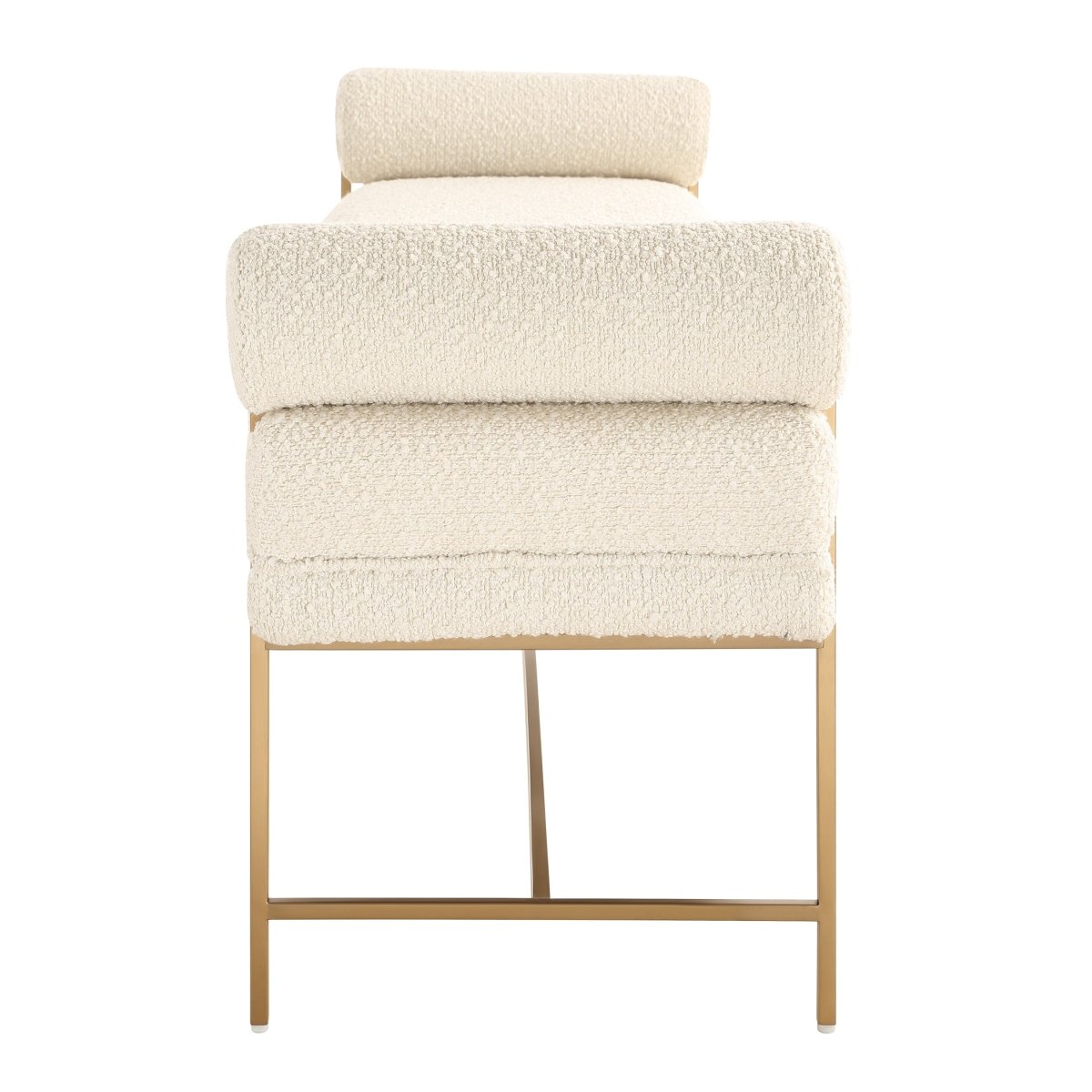 Bolster Pearl White Bench - Uttermost - Benches by Modest Hut