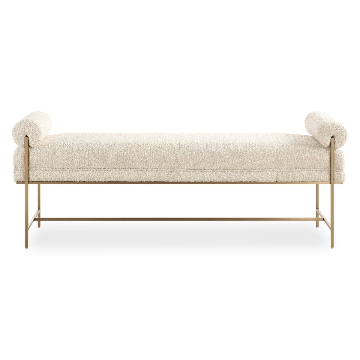 Bolster Pearl White Bench - Uttermost - Benches by Modest Hut