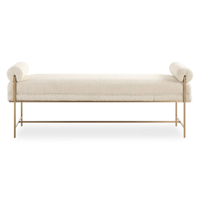 Bolster Pearl White Bench - Uttermost - Benches by Modest Hut