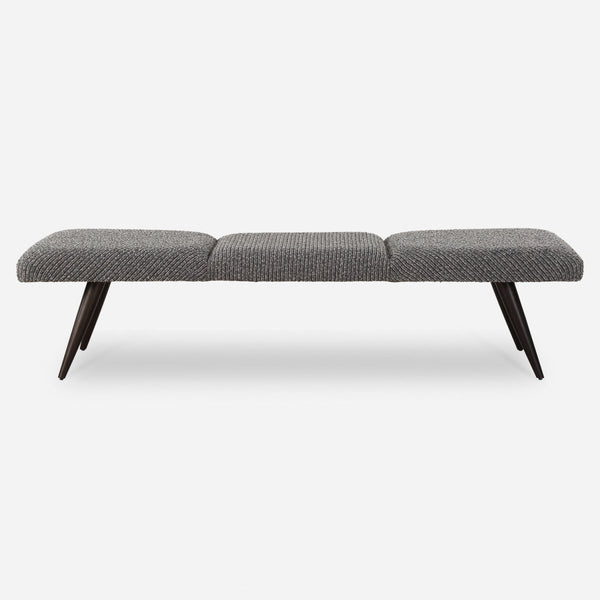 Bowtie Charcoal Fabric Bench - Uttermost - Benches by Modest Hut