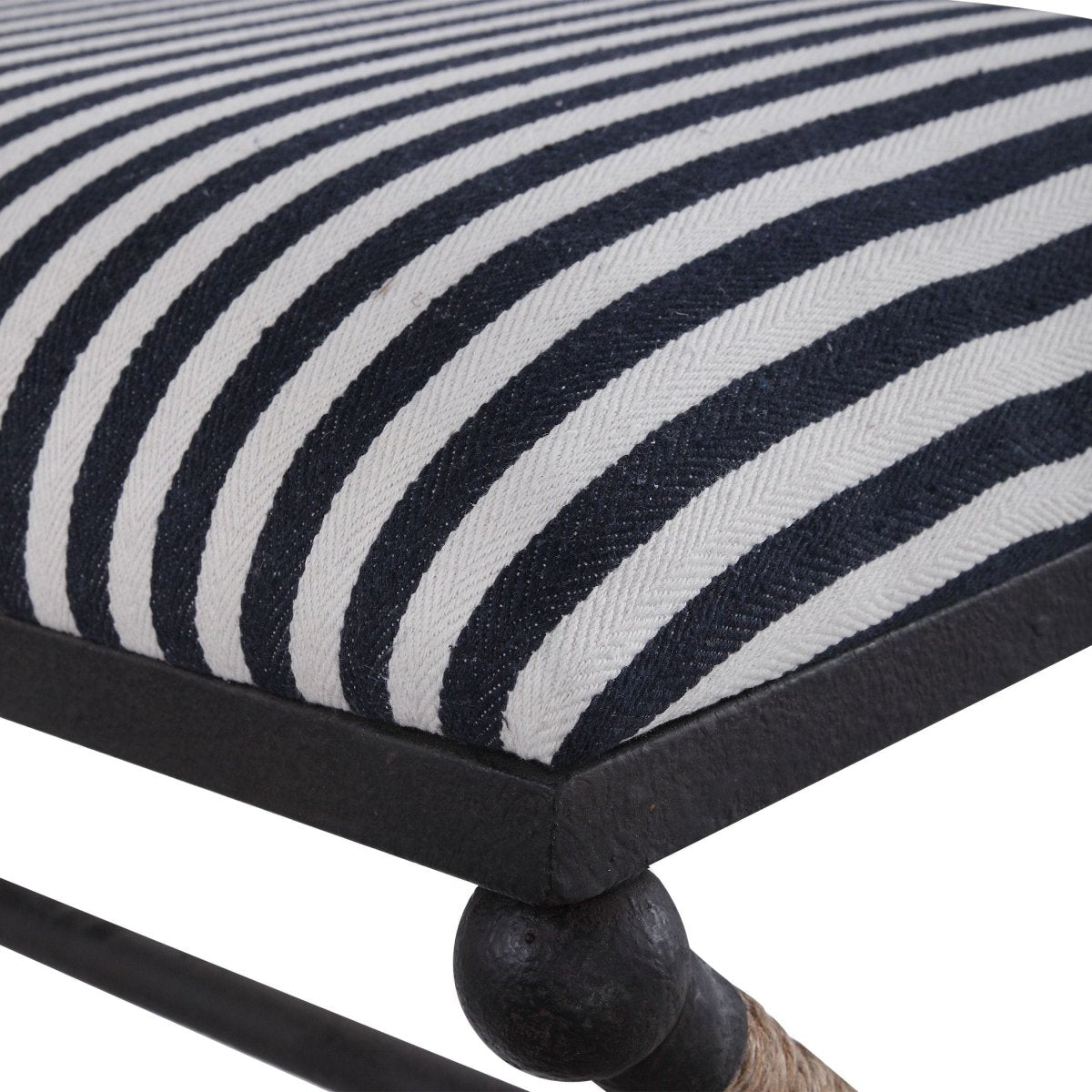 Braddock Striped Coastal Bench - Uttermost - Benches by Modest Hut