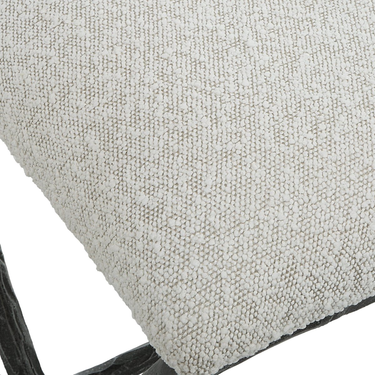 Brisby Gray Fabric Small Bench - Uttermost - Benches by Modest Hut