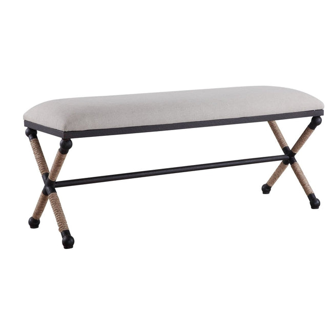 Firth Long White Bench - Uttermost - Benches by Modest Hut