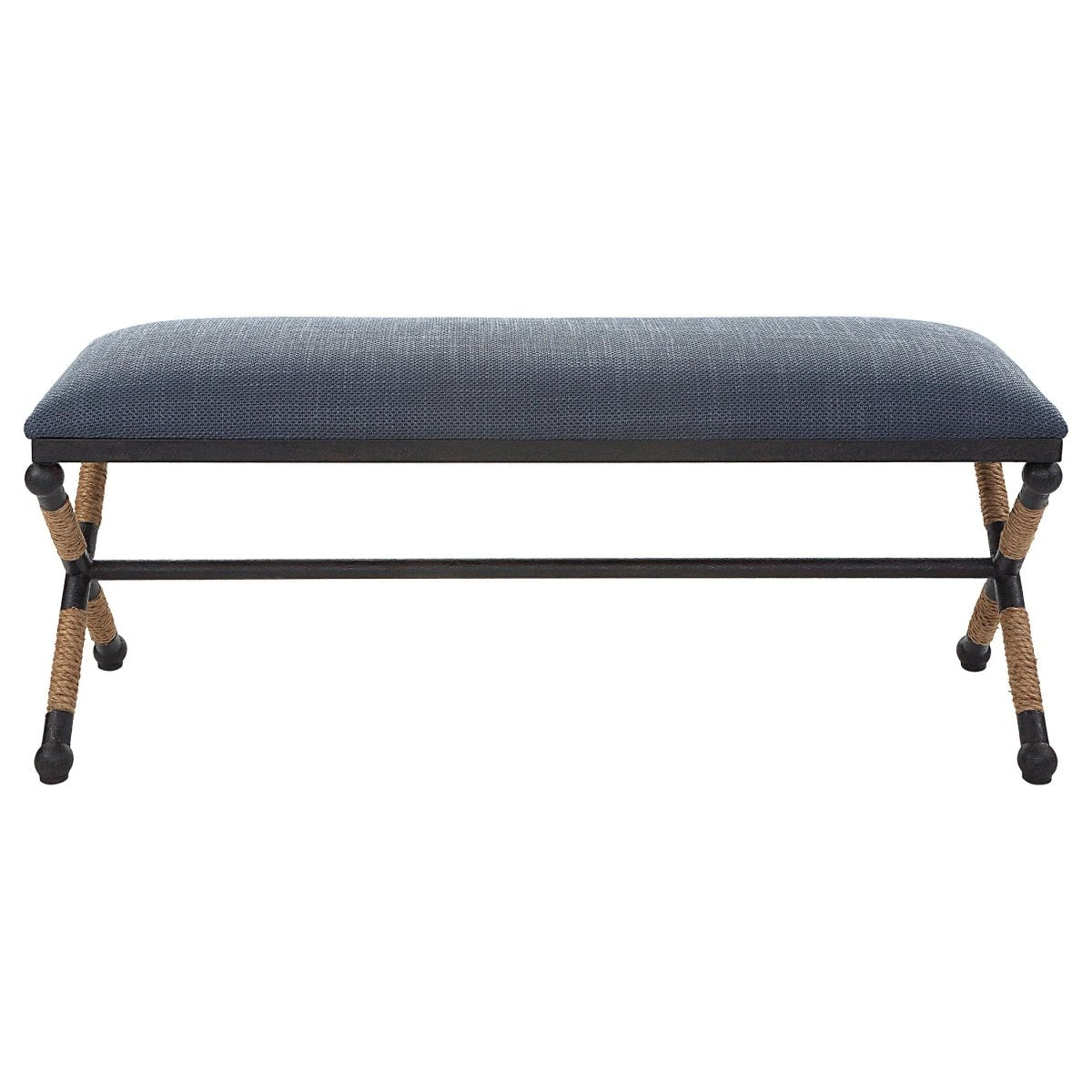 Firth Rustic Navy Bench - Uttermost - Benches by Modest Hut