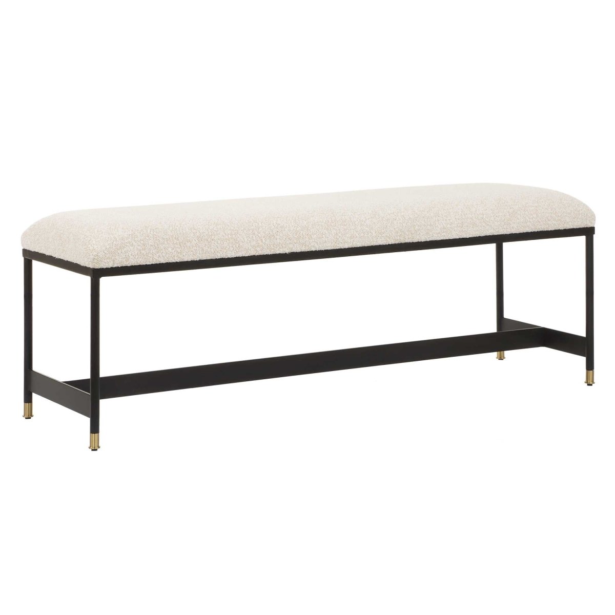 Halston Upholstered White Bench - Uttermost - Benches by Modest Hut
