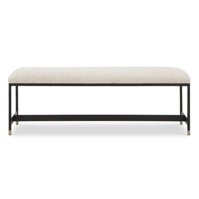 Halston Upholstered White Bench - Uttermost - Benches by Modest Hut