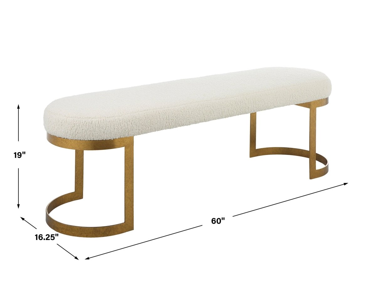 Infinity Gold Bench - Uttermost - Benches by Modest Hut