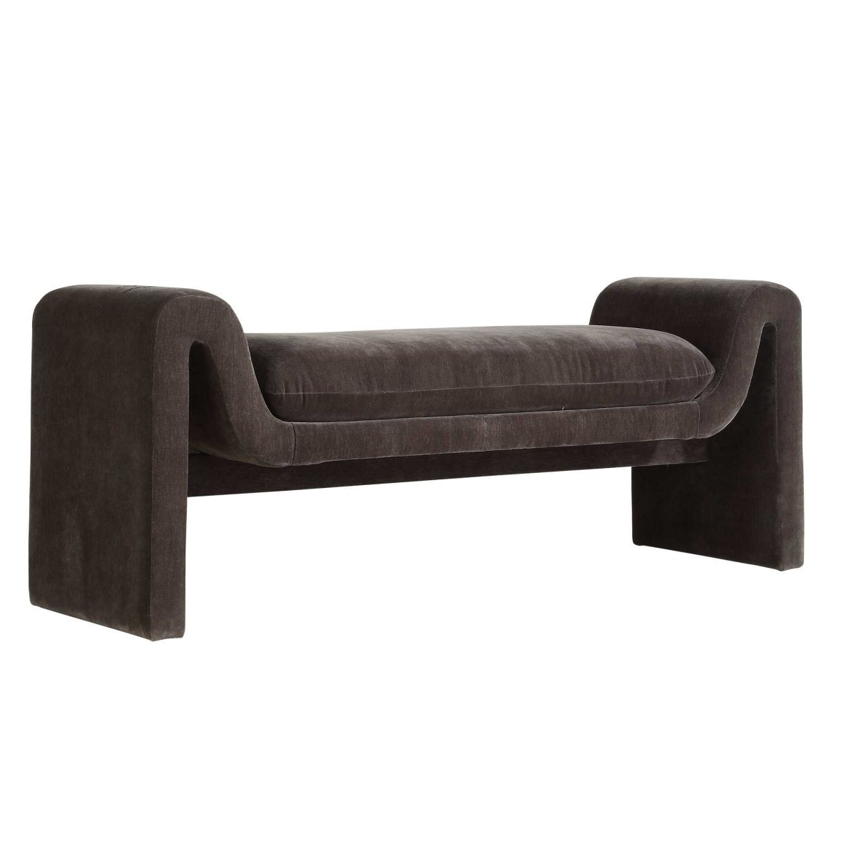 Manson Modern Charcoal Bench - Uttermost - Benches by Modest Hut