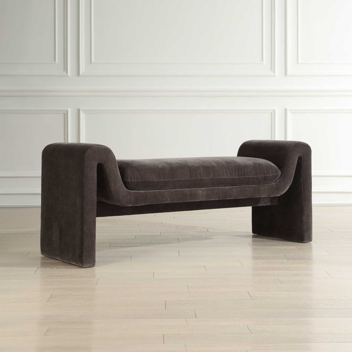 Manson Modern Charcoal Bench - Uttermost - Benches by Modest Hut