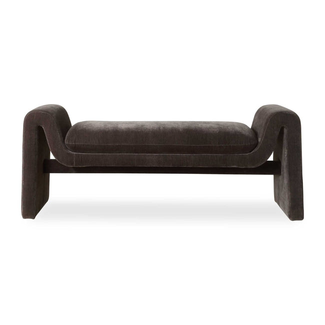 Manson Modern Charcoal Bench - Uttermost - Benches by Modest Hut