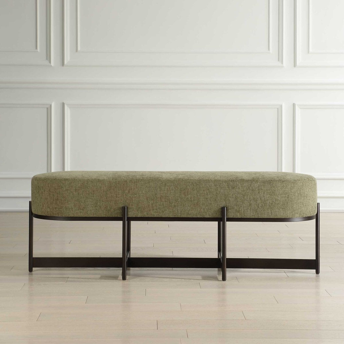 Merino Moss Fabric Bench - Uttermost - Benches by Modest Hut