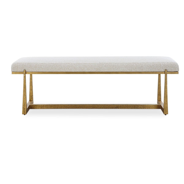 Midas Antique Gold Bench - Uttermost - Benches by Modest Hut