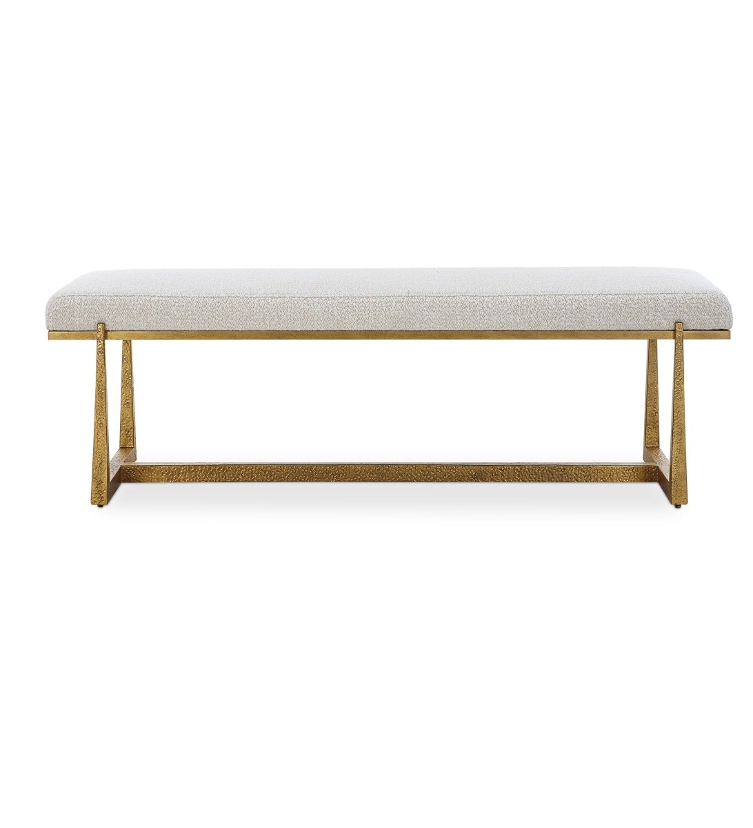 Midas Antique Gold Bench - Uttermost - Benches by Modest Hut