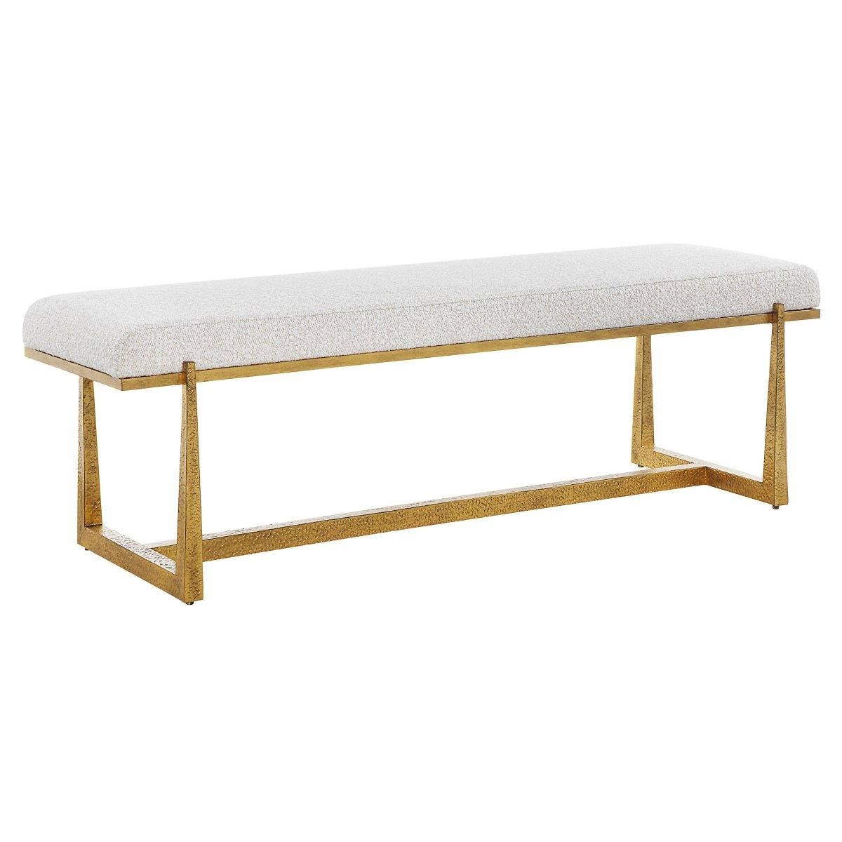 Midas Antique Gold Bench - Uttermost - Benches by Modest Hut