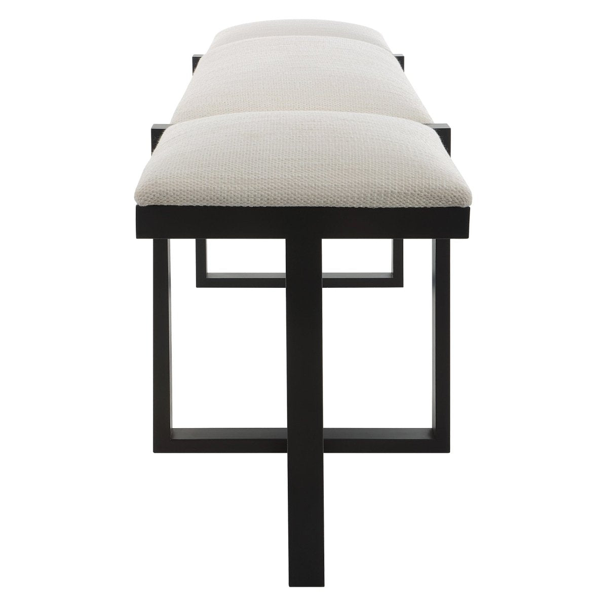 Triple Cloud Modern Upholstered Bench - Uttermost - Benches by Modest Hut