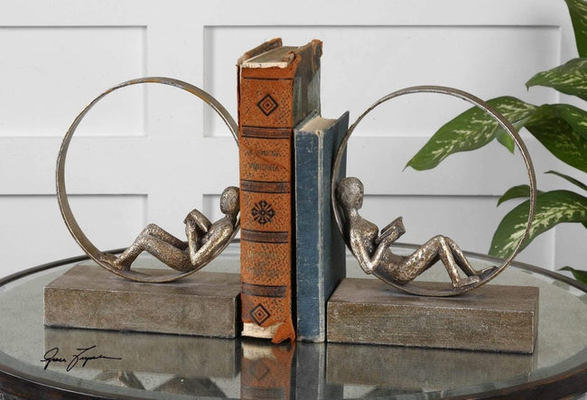 Lounging Kid Sphere Bookends - Uttermost - Bookends by Modest Hut
